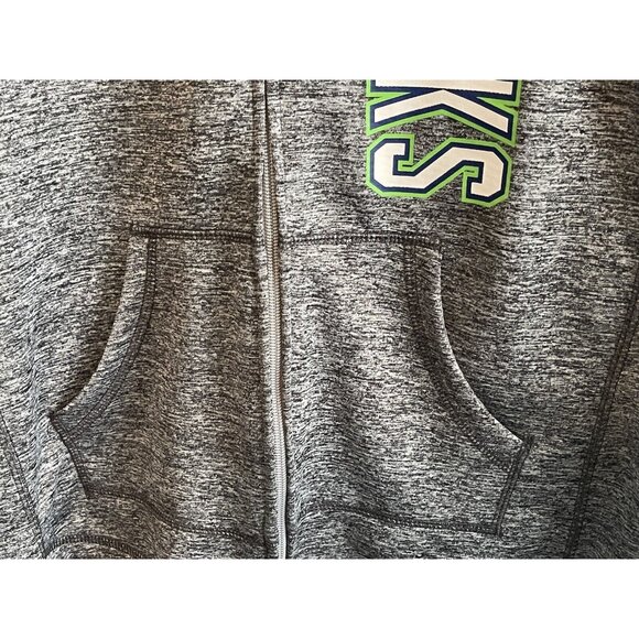 G III Sports NFL Apparel Grey Zip Fleece Jacket Womens Size Medium Sea Hawks - Picture 3 of 8